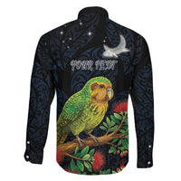 New Zealand Kakapo Matariki Personalised Family Matching Puletasi and Hawaiian Shirt Pohutukawa Flower Galaxy Maori Pattern LT22 - Polynesian Pride