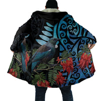 Tui Bird Kakabeak New Zealand Cloak Clianthus Galaxy Maori Koru Pattern