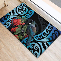 Tui Bird Kakabeak New Zealand Rubber Doormat Clianthus Galaxy Maori Koru Pattern LT22 - Polynesian Pride