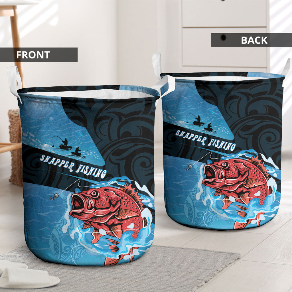 Snapper Fishing New Zealand Laundry Basket Tamure Fish Hook Maori Pattern LT22 - Polynesian Pride
