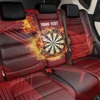 Personalised Darts New Zealand Back Car Seat Cover Silver Fern Red Color LT22 - Polynesian Pride