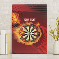 Personalised Darts New Zealand Canvas Wall Art Silver Fern Red Color LT22 Without Frame Red - Polynesian Pride