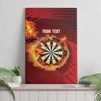 Personalised Darts New Zealand Canvas Wall Art Silver Fern Red Color LT22 - Polynesian Pride