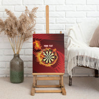 Personalised Darts New Zealand Canvas Wall Art Silver Fern Red Color LT22 - Polynesian Pride