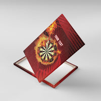 Personalised Darts New Zealand Canvas Wall Art Silver Fern Red Color LT22 With Frame Red - Polynesian Pride