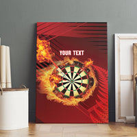 Personalised Darts New Zealand Canvas Wall Art Silver Fern Red Color LT22 - Polynesian Pride