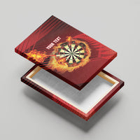 Personalised Darts New Zealand Canvas Wall Art Silver Fern Red Color LT22 - Polynesian Pride