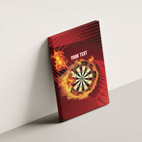 Personalised Darts New Zealand Canvas Wall Art Silver Fern Red Color LT22 - Polynesian Pride