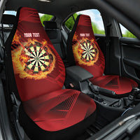 Personalised Darts New Zealand Car Seat Cover Silver Fern Red Color LT22 One Size Red - Polynesian Pride