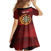 Personalised Darts New Zealand Family Matching Tank Maxi Dress and Hawaiian Shirt Silver Fern Red Color LT22 - Polynesian Pride