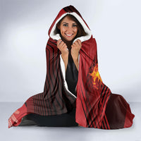 Personalised Darts New Zealand Hooded Blanket Silver Fern Red Color