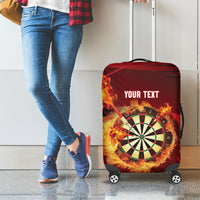 Personalised Darts New Zealand Luggage Cover Silver Fern Red Color LT22 - Polynesian Pride