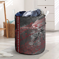 Personalised Cycling New Zealand Laundry Basket Aotearoa Pride Sportswear LT22 Red - Polynesian Pride