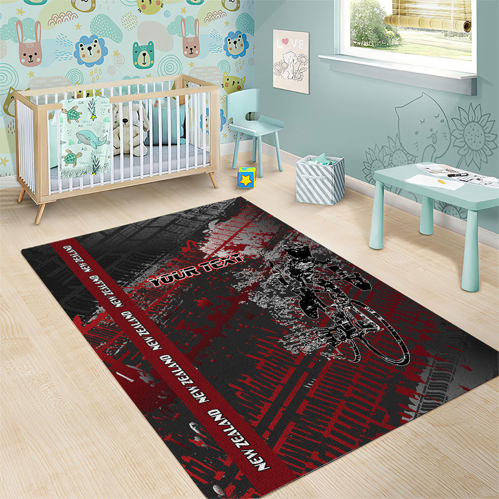 Personalised Cycling New Zealand Area Rug Aotearoa Pride Sportswear
