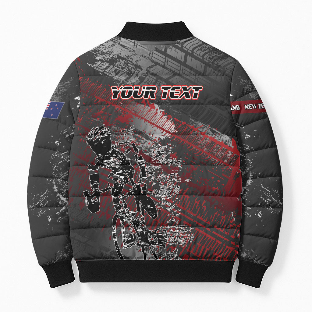 Personalised Cycling New Zealand Bomber Puffer Jacket Aotearoa Pride Sportswear