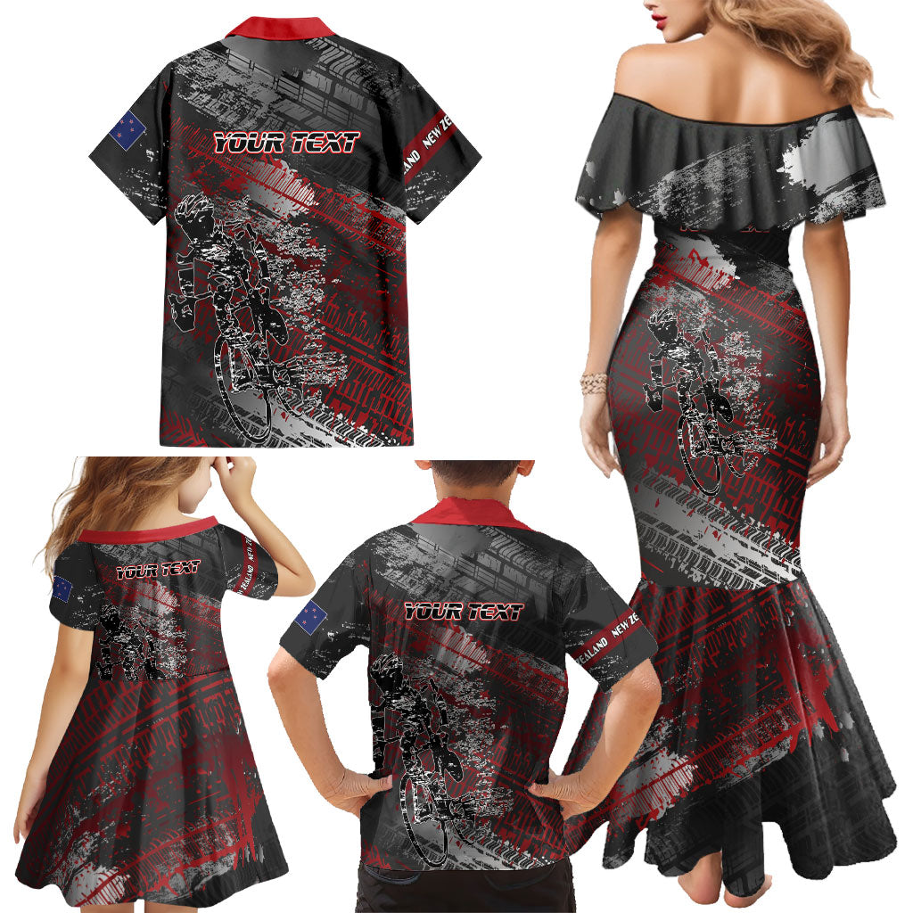 Personalised Cycling New Zealand Family Matching Mermaid Dress and Hawaiian Shirt Aotearoa Pride Sportswear LT22 - Polynesian Pride