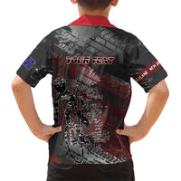 Personalised Cycling New Zealand Family Matching Short Sleeve Bodycon Dress and Hawaiian Shirt Aotearoa Pride Sportswear LT22 - Polynesian Pride
