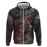 Personalised Cycling New Zealand Hoodie Aotearoa Pride Sportswear LT22 Zip Hoodie Red - Polynesian Pride