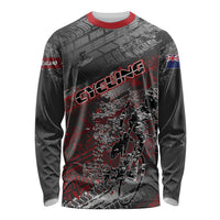 Personalised Cycling New Zealand Long Sleeve Shirt Aotearoa Pride Sportswear LT22 Unisex Red - Polynesian Pride