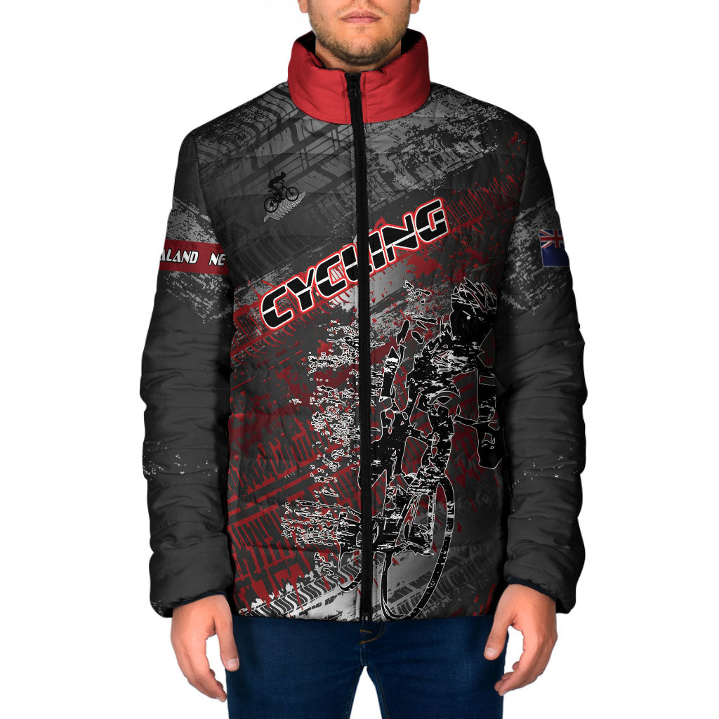 Personalised Cycling New Zealand Padded Jacket Aotearoa Pride Sportswear LT22 Men Red - Polynesian Pride