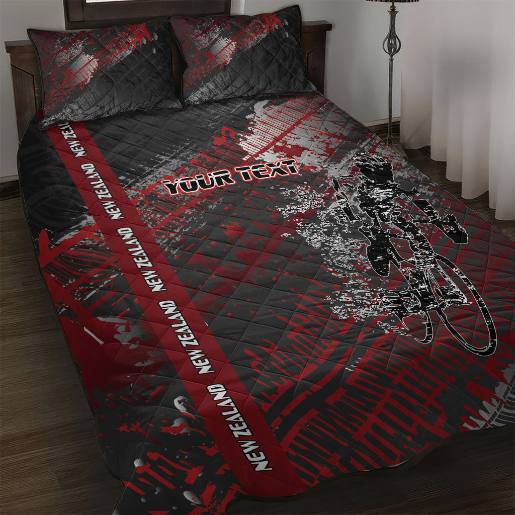 Personalised Cycling New Zealand Quilt Bed Set Aotearoa Pride Sportswear