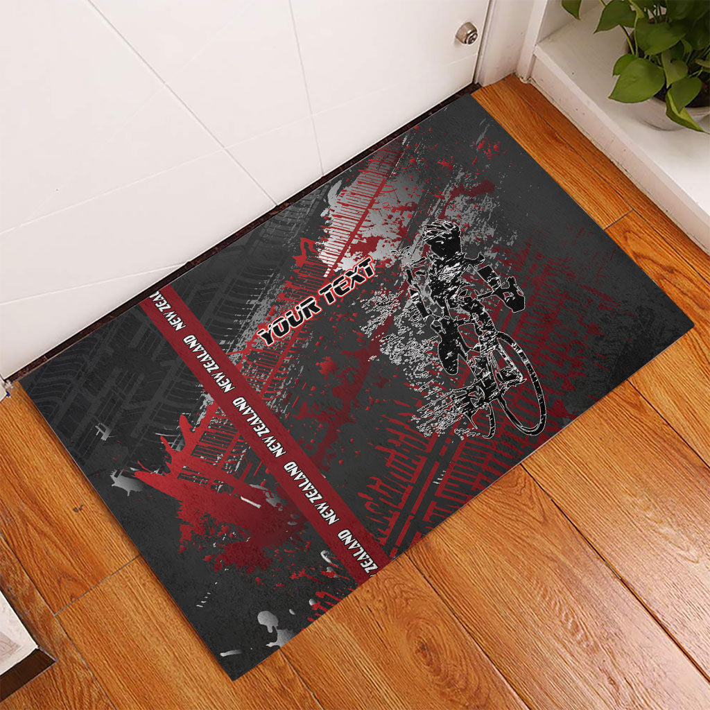 Personalised Cycling New Zealand Rubber Doormat Aotearoa Pride Sportswear