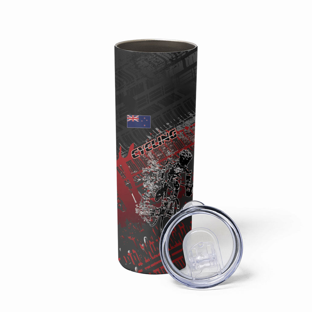 Personalised Cycling New Zealand Skinny Tumbler Aotearoa Pride Sportswear