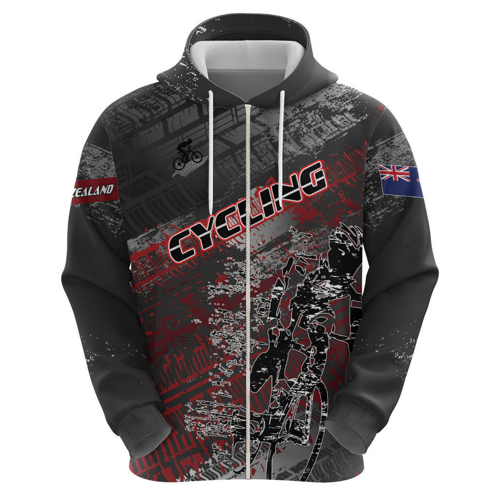 Personalised Cycling New Zealand Zip Hoodie Aotearoa Pride Sportswear LT22 - Polynesian Pride