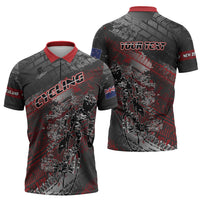 Personalised Cycling New Zealand Zipper Polo Shirt Aotearoa Pride Sportswear LT22 - Polynesian Pride
