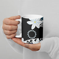 Cook Islands Maori Language Week Ceramic Mug Tiare Maori Kuki Airani Blue Pattern