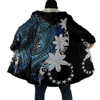 Cook Islands Maori Language Week Cloak Tiare Maori Kuki Airani Blue Pattern