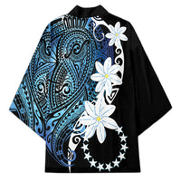 Cook Islands Maori Language Week Kimono Tiare Maori Kuki Airani Blue Pattern