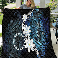 Cook Islands Maori Language Week Quilt Tiare Maori Kuki Airani Blue Pattern