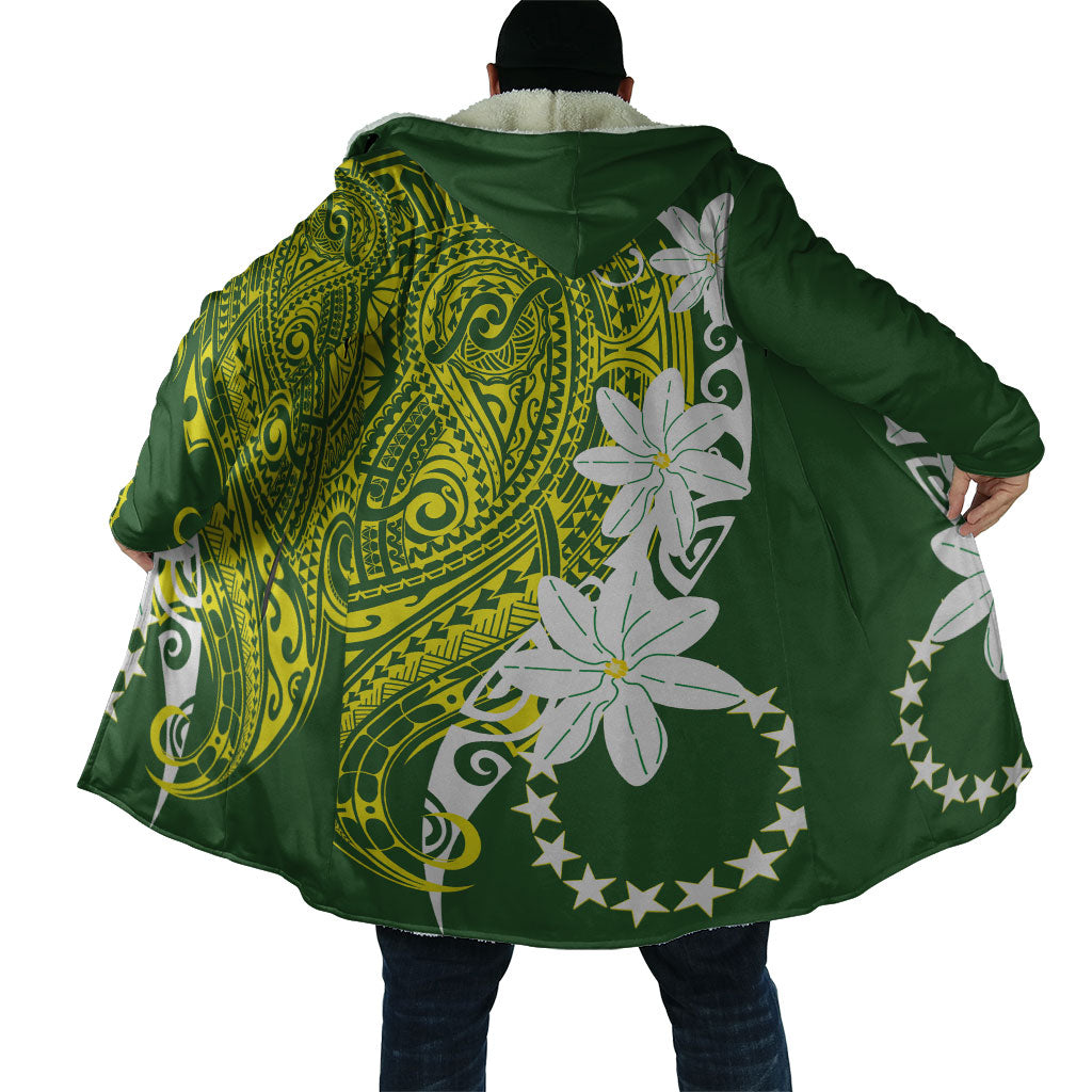 Cook Islands Maori Language Week Cloak Tiare Maori Kuki Airani Green Pattern