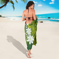 Cook Islands Maori Language Week Sarong Tiare Maori Kuki Airani Green Pattern