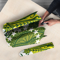 Cook Islands Maori Language Week Umbrella Tiare Maori Kuki Airani Green Pattern