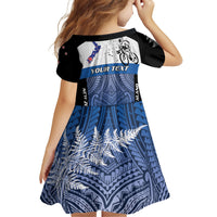 Personalised Cycling New Zealand Family Matching Long Sleeve Bodycon Dress and Hawaiian Shirt Aotearoa Map Fern Maori Pattern LT22 - Polynesian Pride