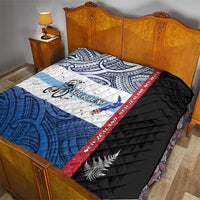 Personalised Cycling New Zealand Quilt Aotearoa Map Fern Maori Pattern