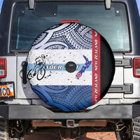 Personalised Cycling New Zealand Spare Tire Cover Aotearoa Map Fern Maori Pattern