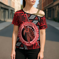 Personalised Tonga Language Week Cross Shoulder Shirt Heilala Turtle Malo E Lelei