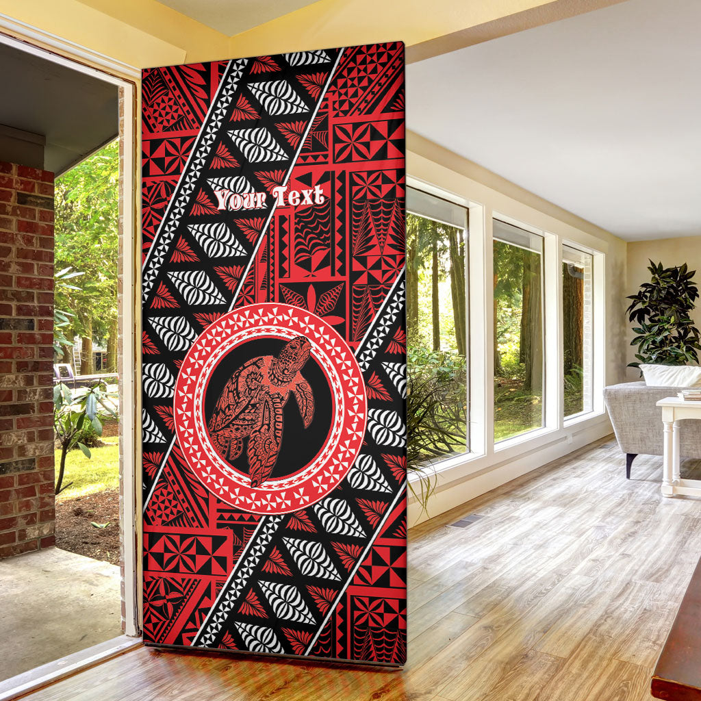 Personalised Tonga Language Week Door Cover Heilala Turtle Malo E Lelei