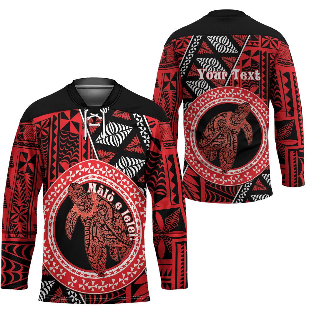 Personalised Tonga Language Week Hockey Jersey Heilala Turtle Malo E Lelei