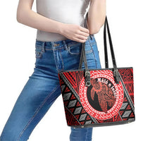 Tonga Language Week Leather Tote Bag Heilala Turtle Malo E Lelei
