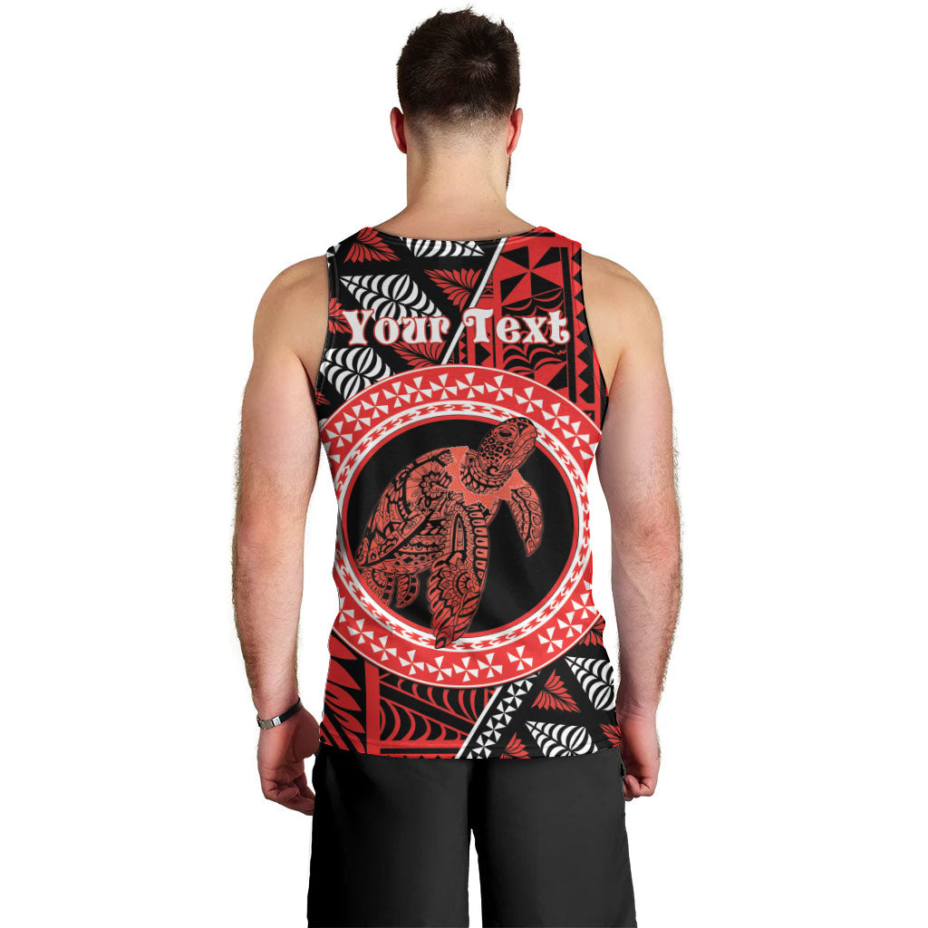 Personalised Tonga Language Week Men Tank Top Heilala Turtle Malo E Lelei