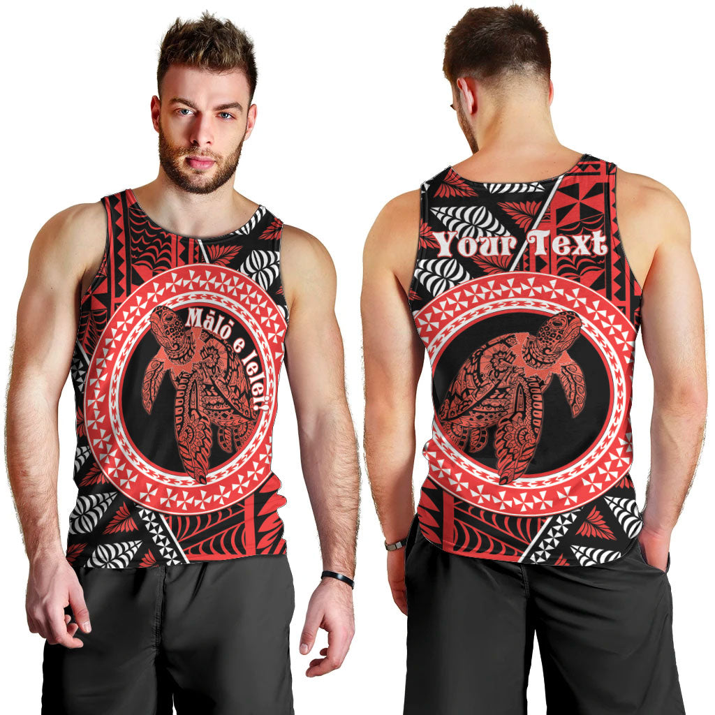 Personalised Tonga Language Week Men Tank Top Heilala Turtle Malo E Lelei