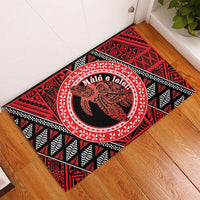 Tonga Language Week Rubber Doormat Heilala Turtle Malo E Lelei