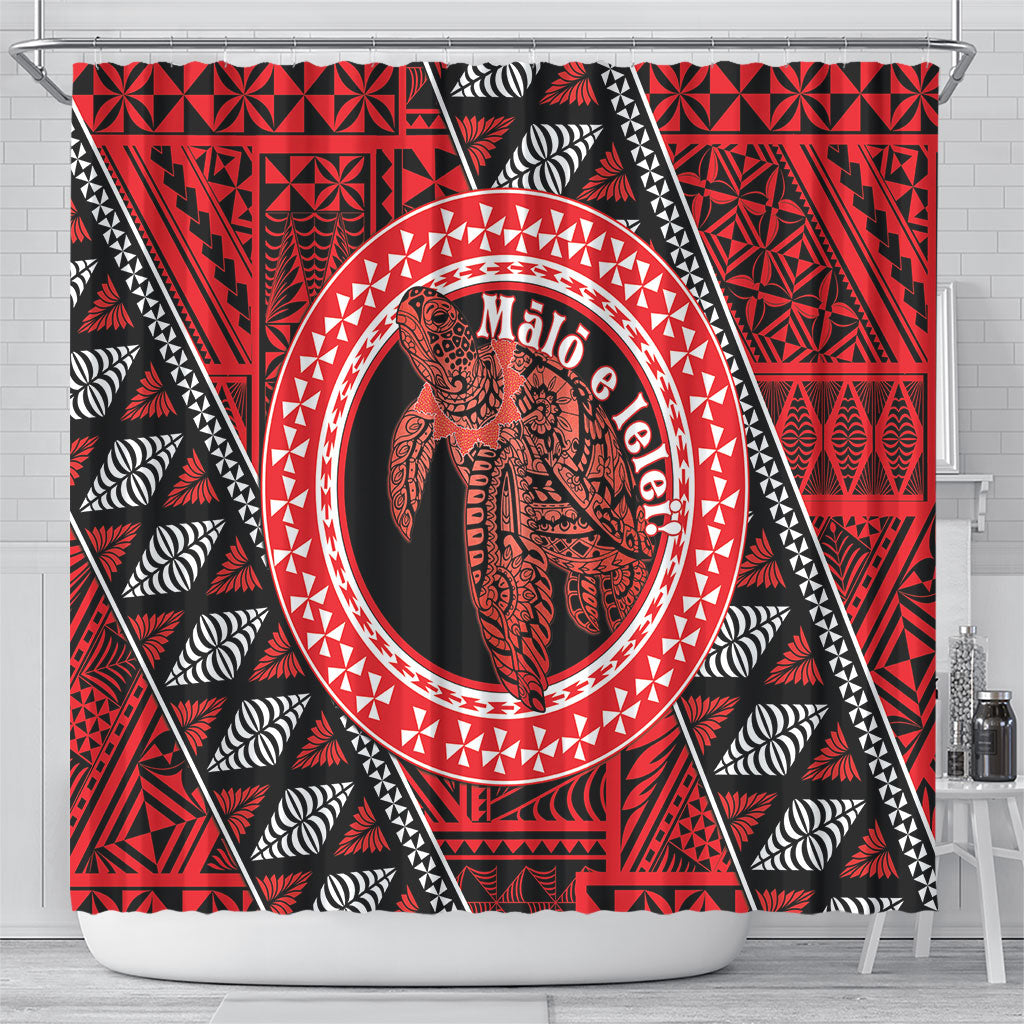 Tonga Language Week Shower Curtain Heilala Turtle Malo E Lelei