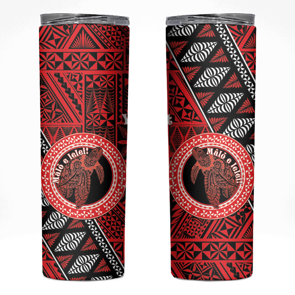 Personalised Tonga Language Week Skinny Tumbler Heilala Turtle Malo E Lelei