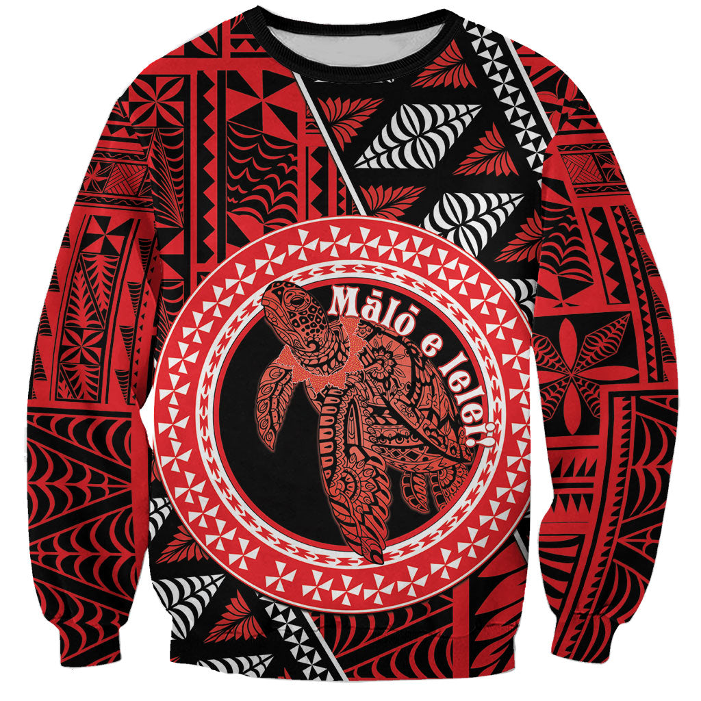 Personalised Tonga Language Week Sweatshirt Heilala Turtle Malo E Lelei