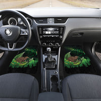 Kiwi New Zealand Personalised Car Mats Aotearoa Map Silver Fern Koru Pattern